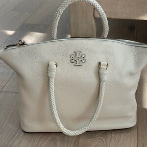 Tory Burch Cream Textured Tote